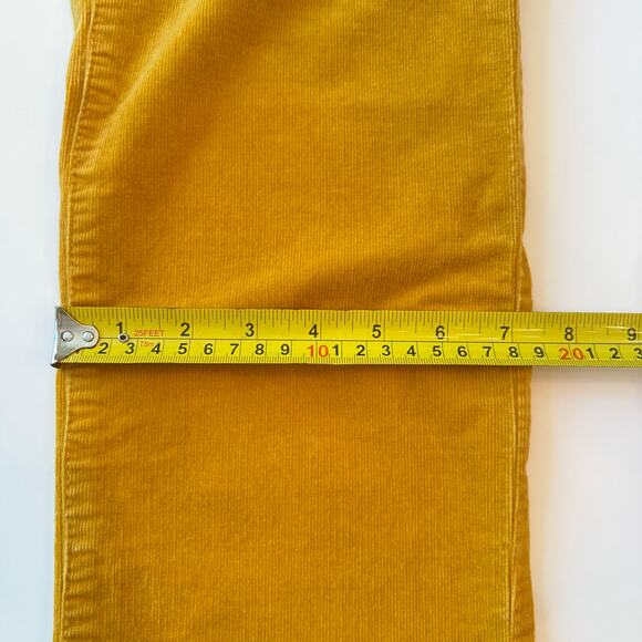 Talbots Mustard Yellow Size 10 Corduroy Straight Leg Pant High Waist Stretch - Picture 12 of 12